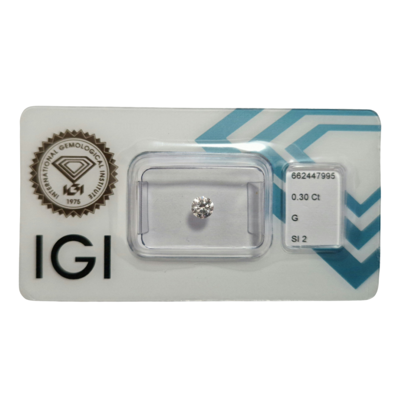Diament szlif okrągły, 0.3ct, SI2, G, IGI 662447995