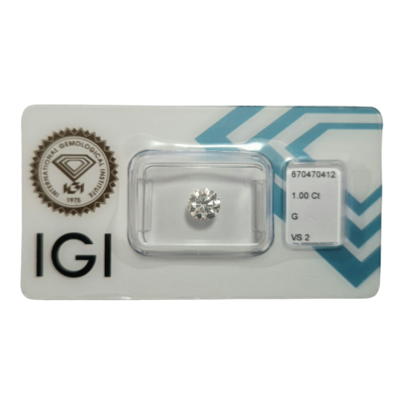 Diament szlif okrągły, 1.0ct, VS2, G, IGI 670470412