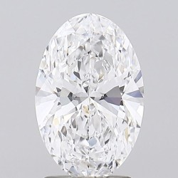 Diament laboratoryjny bezbarwny szlif owalny, 2.03ct, IF, D, IGI LG752504649
