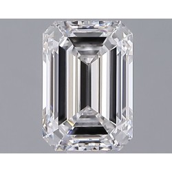 Diament laboratoryjny bezbarwny szlif szmaragdowy, 1.35ct, VVS2, D, IGI LG732507002