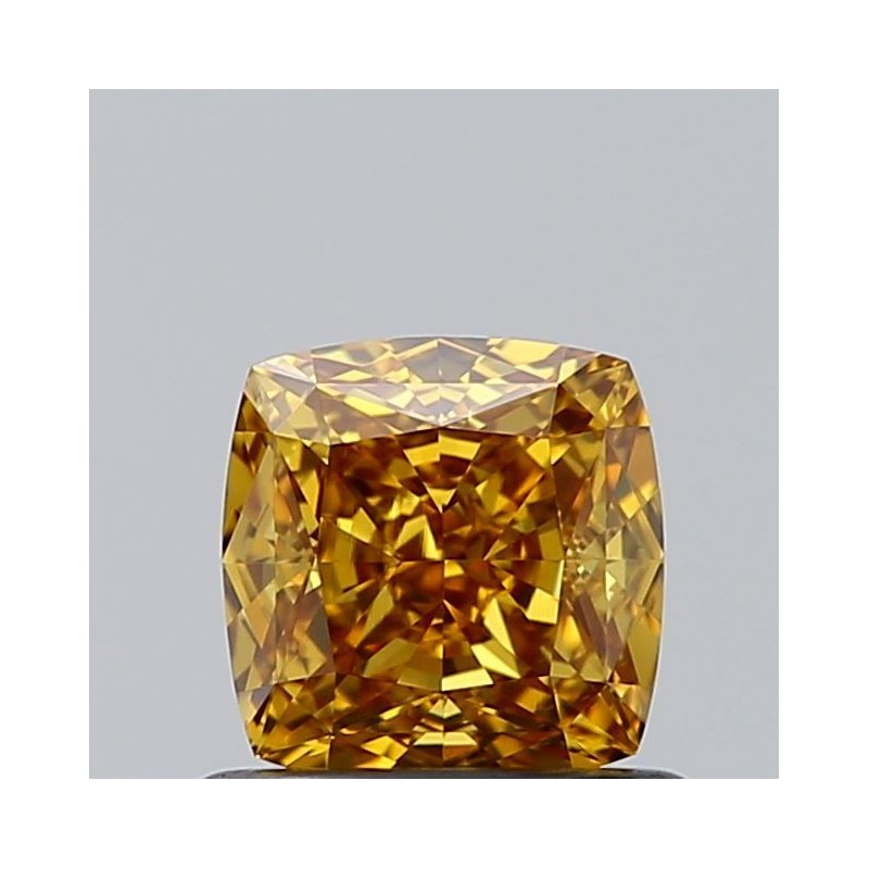 Diament o barwie fantazyjnej szlif poduszkowy modyfikowany, 0.72ct, VVS2, Fancy Deep Yellow Brown, GIA 7511041187