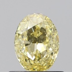 Diament o barwie fantazyjnej szlif owalny, 0.51ct, SI2, Fancy Yellow, GIA 6465786319