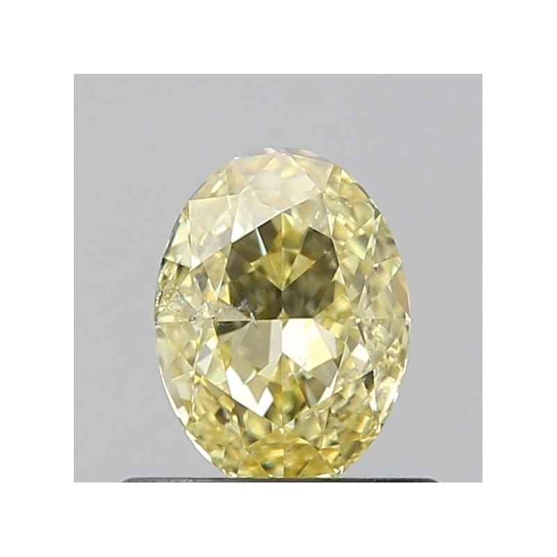 Diament o barwie fantazyjnej szlif owalny, 0.51ct, SI2, Fancy Yellow, GIA 6465786319