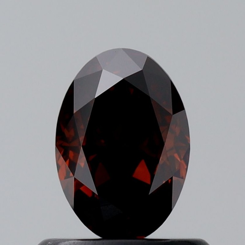 Diament o barwie fantazyjnej szlif owalny, 0.71ct, VS1, Fancy Dark Brown, GIA 2487768767