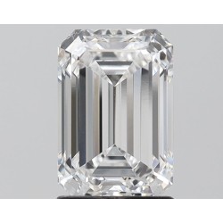 Diament laboratoryjny bezbarwny szlif szmaragdowy, 1.98ct, VVS2, E, IGI LG645455832