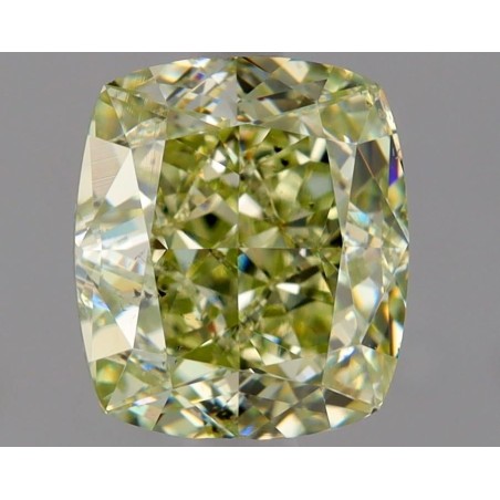 Diament o barwie fantazyjnej szlif poduszkowy brylantowy, 1.51ct, SI1, Fancy Yellow Green, GIA 3265561596