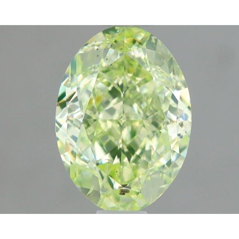 Diament o barwie fantazyjnej szlif owalny, 1ct, SI2, Fancy Yellow Green, GIA 6461637712