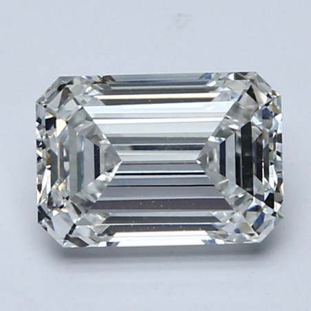 Diament laboratoryjny bezbarwny szlif szmaragdowy, 1.83ct, VVS2, E, IGI LG642444664