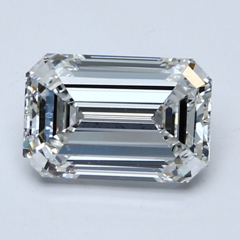 Diament laboratoryjny bezbarwny szlif szmaragdowy, 1.92ct, VVS2, E, IGI LG669443835