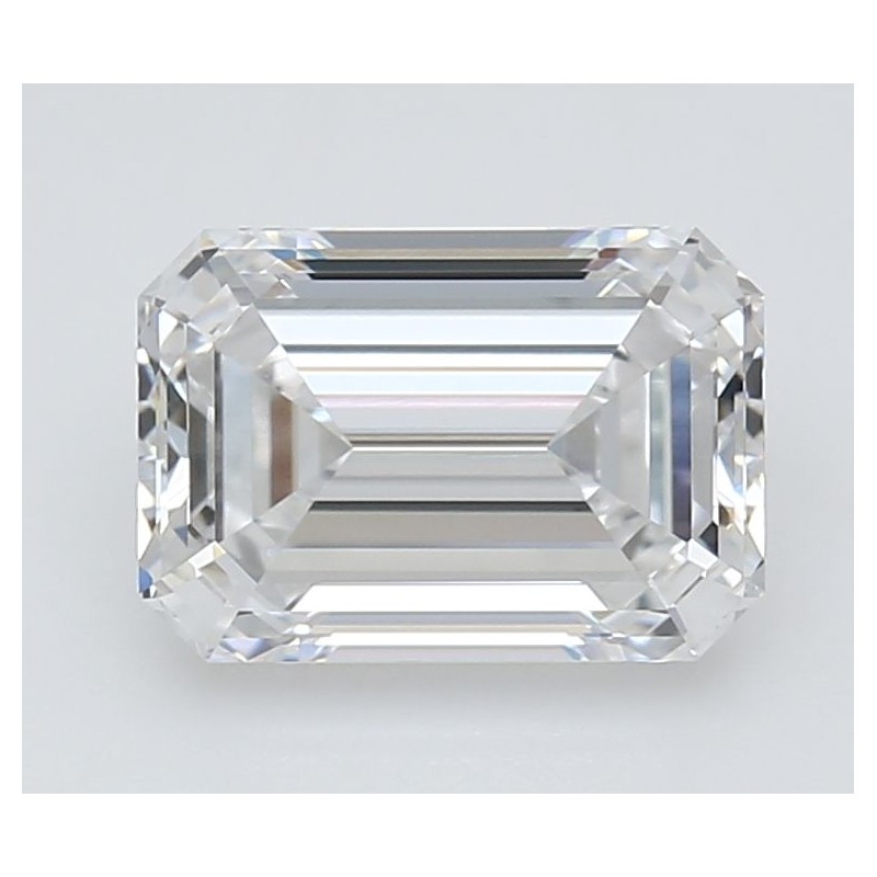 Diament laboratoryjny bezbarwny szlif szmaragdowy, 2.57ct, VVS2, D, GIA 1499630692