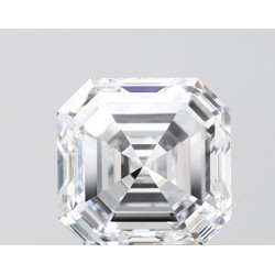 Diament laboratoryjny bezbarwny asscher, 2ct, IF, D, IGI LG747528456