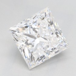 Diament laboratoryjny bezbarwny szlif princess, 2.18ct, VVS2, D, GIA 6502021562
