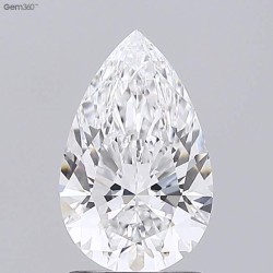 Diament laboratoryjny bezbarwny szlif gruszkowy, 1.59ct, VVS2, E, GIA 1518980935