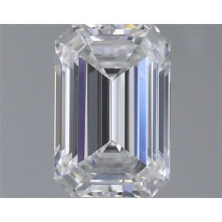Diament laboratoryjny bezbarwny szlif szmaragdowy, 1.1ct, VVS2, D, IGI LG712589265