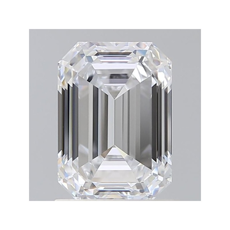 Diament laboratoryjny bezbarwny szlif szmaragdowy, 1.54ct, VVS2, E, IGI LG499189948