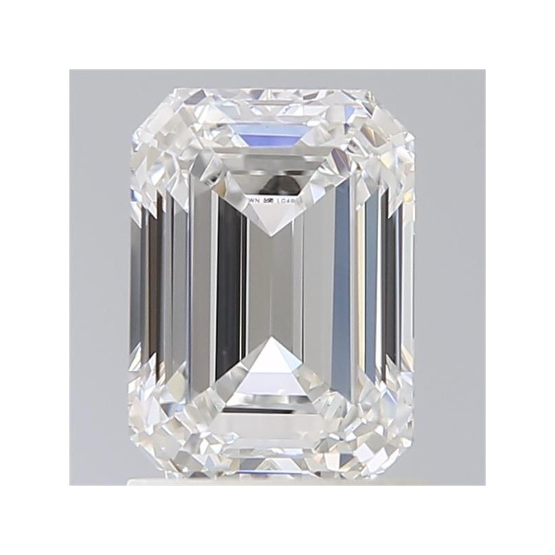 Diament laboratoryjny bezbarwny szlif szmaragdowy, 1.6ct, VVS2, E, IGI LG499124845