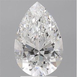 Diament laboratoryjny bezbarwny szlif gruszkowy, 2.6ct, VVS2, D, IGI LG707527896