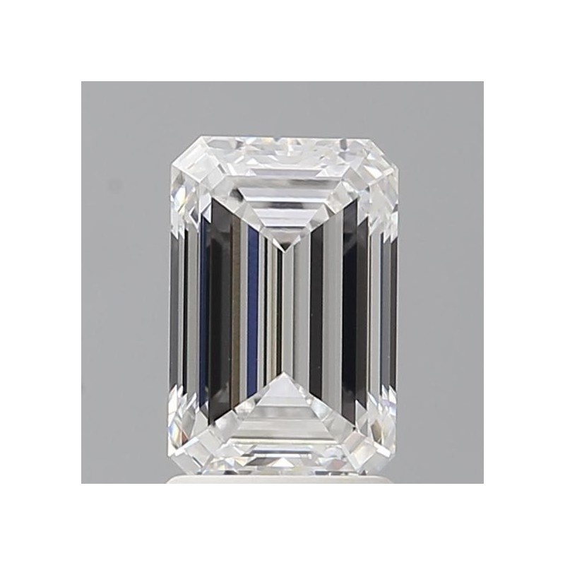 Diament laboratoryjny bezbarwny szlif szmaragdowy, 1.9ct, VVS2, D, IGI LG726510596