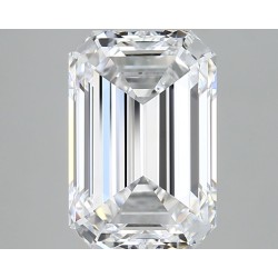 Diament laboratoryjny bezbarwny szlif szmaragdowy, 2.57ct, IF, D, IGI LG717576731