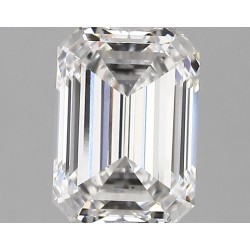 Diament laboratoryjny bezbarwny szlif szmaragdowy, 2.55ct, VVS2, E, IGI LG750573115