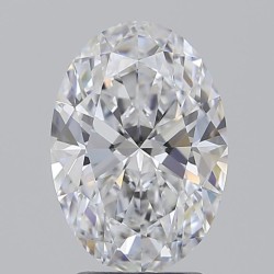 Diament laboratoryjny bezbarwny szlif owalny, 2.53ct, IF, D, IGI LG735568355
