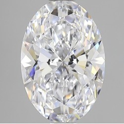 Diament laboratoryjny bezbarwny szlif owalny, 2.07ct, IF, D, IGI LG739562158