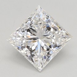 Diament laboratoryjny bezbarwny szlif princess, 2.6ct, VVS2, F, GIA 2487064585