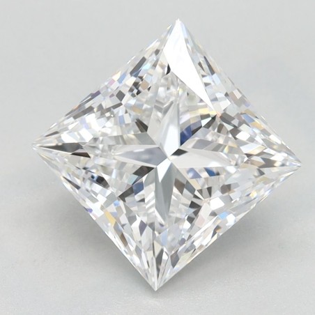 Diament laboratoryjny bezbarwny szlif princess, 2.63ct, VVS1, D, GIA 5506588097