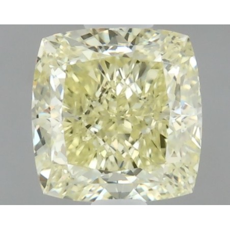Diament o barwie fantazyjnej szlif poduszkowy brylantowy, 0.55ct, VS1, Fancy Light Yellow, GIA 1523433774