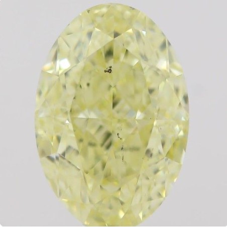 Diament o barwie fantazyjnej szlif owalny, 1.05ct, SI1, Fancy Yellow, GIA 2215370663