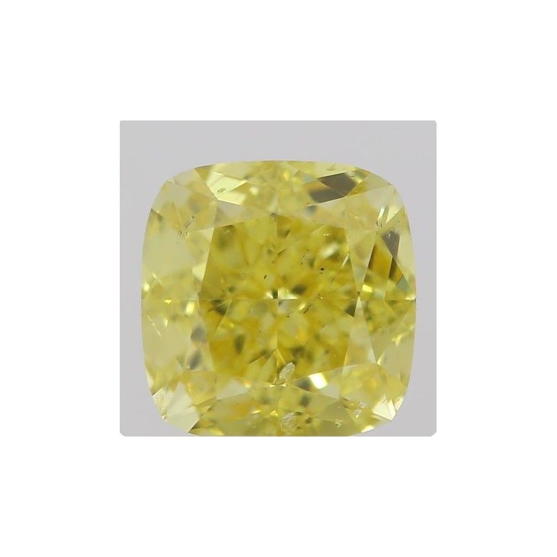 Diament o barwie fantazyjnej szlif poduszkowy brylantowy, 0.5ct, SI2, Fancy Vivid Yellow, GIA 5212654058 Diament o barwie fantazyjnej szlif poduszkowy brylantowy, 0.5ct, SI2, Fancy Vivid Yellow, GIA 5212654058