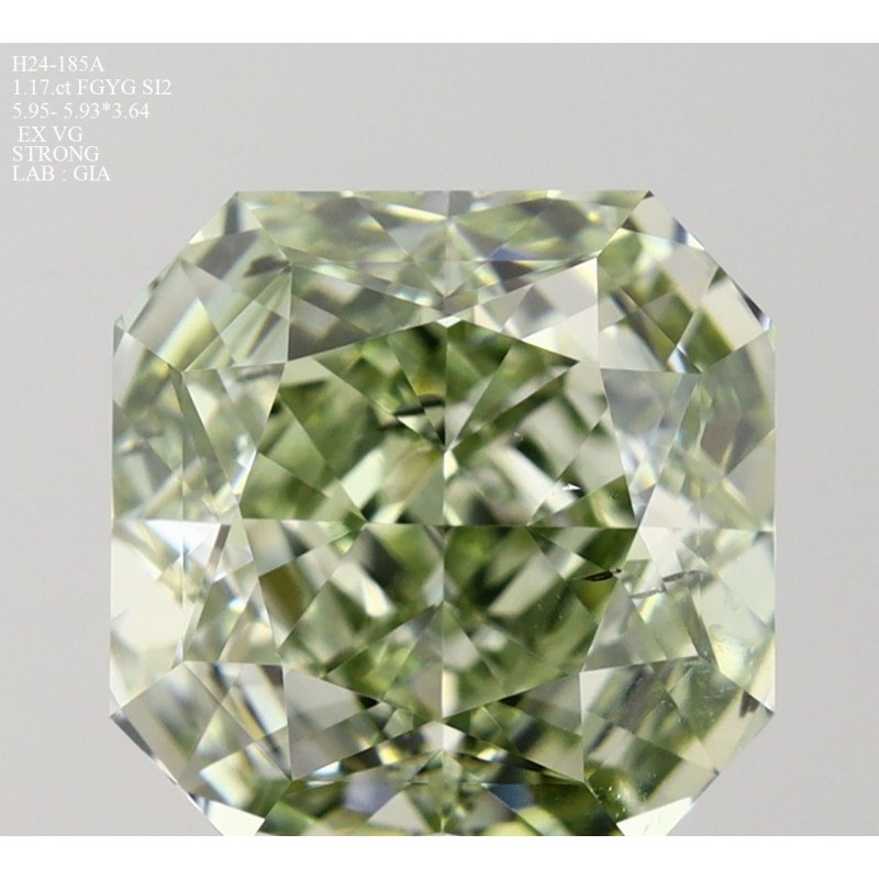 Diament o barwie fantazyjnej Asscher, 1.17ct, SI2, Fancy Grayish Yellowish Green, GIA 2235486228 Diament o barwie fantazyjnej Asscher, 1.17ct, SI2, Fancy Grayish Yellowish Green, GIA 2235486228