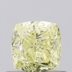Diament o barwie fantazyjnej szlif poduszkowy modyfikowany, 0.58ct, SI1, Fancy Yellow, GIA 6442627999
