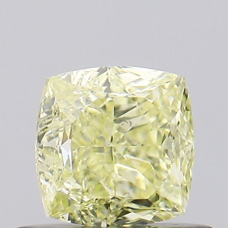 Diament o barwie fantazyjnej szlif poduszkowy modyfikowany, 0.58ct, SI1, Fancy Yellow, GIA 6442627999