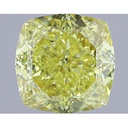 Diament o barwie fantazyjnej szlif poduszkowy brylantowy, 2ct, SI1, Fancy Intense Yellow, GIA 6512623377