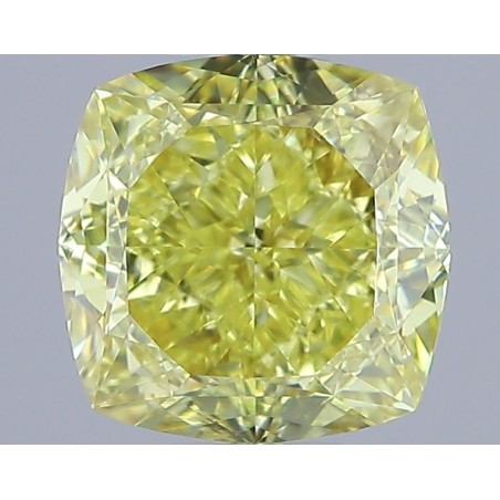 Diament o barwie fantazyjnej szlif poduszkowy brylantowy, 2ct, SI1, Fancy Intense Yellow, GIA 6512623377