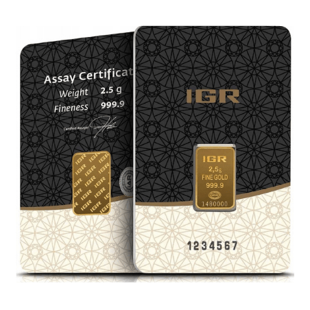 Sztabka Złota 2,5 grama IGR LBMA
