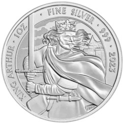 Srebrna moneta 1 uncja x25 Mity i Legendy Król Artur