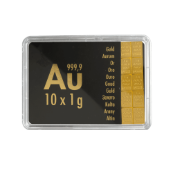 Sztabka złota 10 gramów VALCAMBI LBMA Combibar