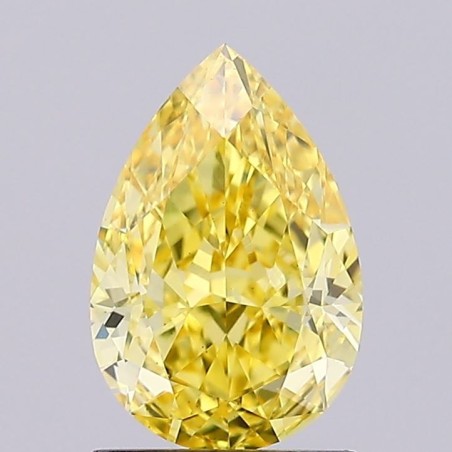 Diament laboratoryjny o barwie fantazyjnej szlif gruszkowy, 1.69ct, VVS2, Fancy Vivid Yellow, IGI LG657422938