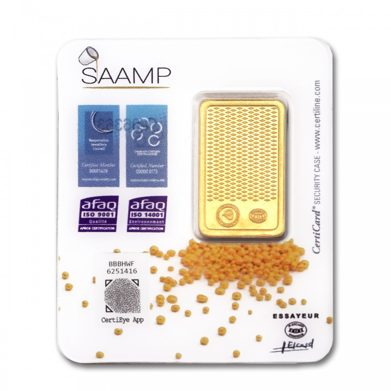 Sztabka Złota 5 gramów SAAMP Sztabka Złota 5 gramów SAAMP