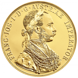 Złota moneta 4 Dukaty Austriackie 1915 (Czworak) Nowe Bicie