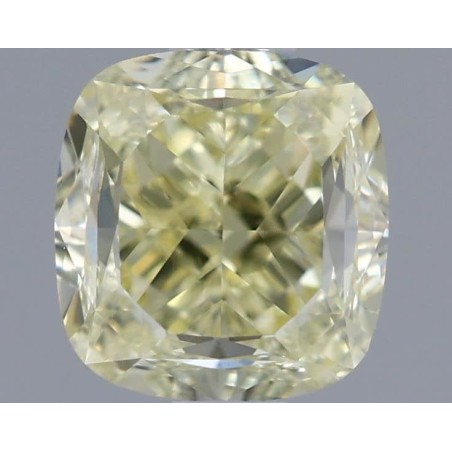 Diament o barwie fantazyjnej szlif poduszkowy brylantowy, 1.01ct, VS2, Fancy Light Yellow, GIA 7462708987