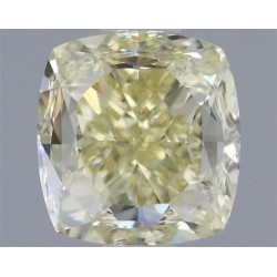 Diament o barwie fantazyjnej szlif poduszkowy brylantowy, 1.01ct, SI1, Fancy Light Yellow, GIA 6465320140