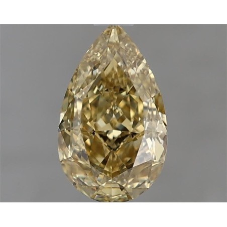 Diament o barwie fantazyjnej szlif gruszkowy, 1.22ct, VVS1, Fancy Brownish Yellow, GIA 1477827157