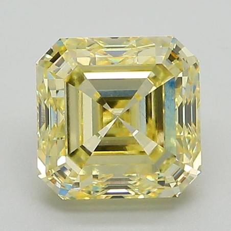 Diament laboratoryjny o barwie fantazyjnej szlif szmaragdowy kwadratowy, 2.3ct, VVS2, Fancy Intense Yellow, IGI LG648497357