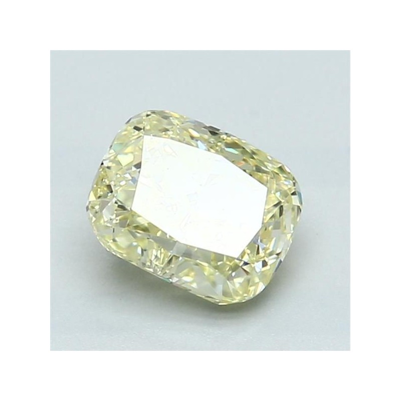Diament o barwie fantazyjnej szlif poduszkowy modyfikowany, 1.43ct, VVS2, Fancy Light Yellow, GIA 6213899894