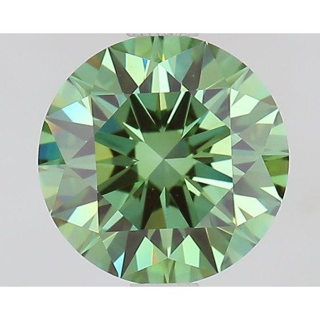 Diament laboratoryjny o barwie fantazyjnej szlif okrągły, 1.62ct, VVS2, Fancy Vivid Green, IGI LG741510143