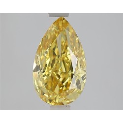 Diament laboratoryjny o barwie fantazyjnej szlif gruszkowy, 2.02ct, VVS2, Fancy Vivid Yellow, IGI LG700510351