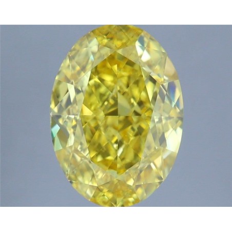 Diament laboratoryjny o barwie fantazyjnej szlif owalny, 2.01ct, VVS2, Fancy Vivid Yellow, IGI LG717560269